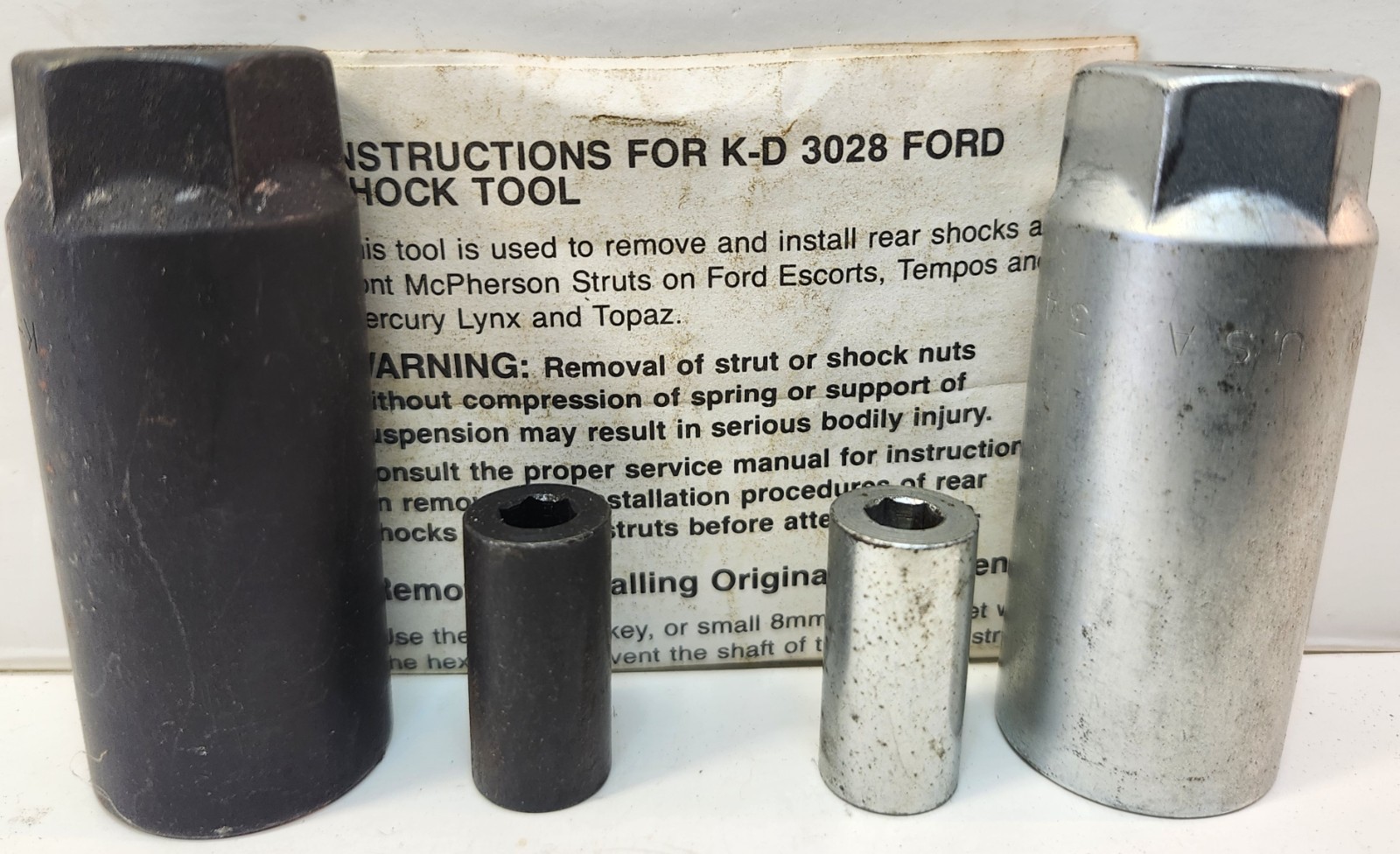 KD Tools 3028 Ford Shock / Strut Tool Kit for Escort Lynx Topaz Tempo Used 5 pic
