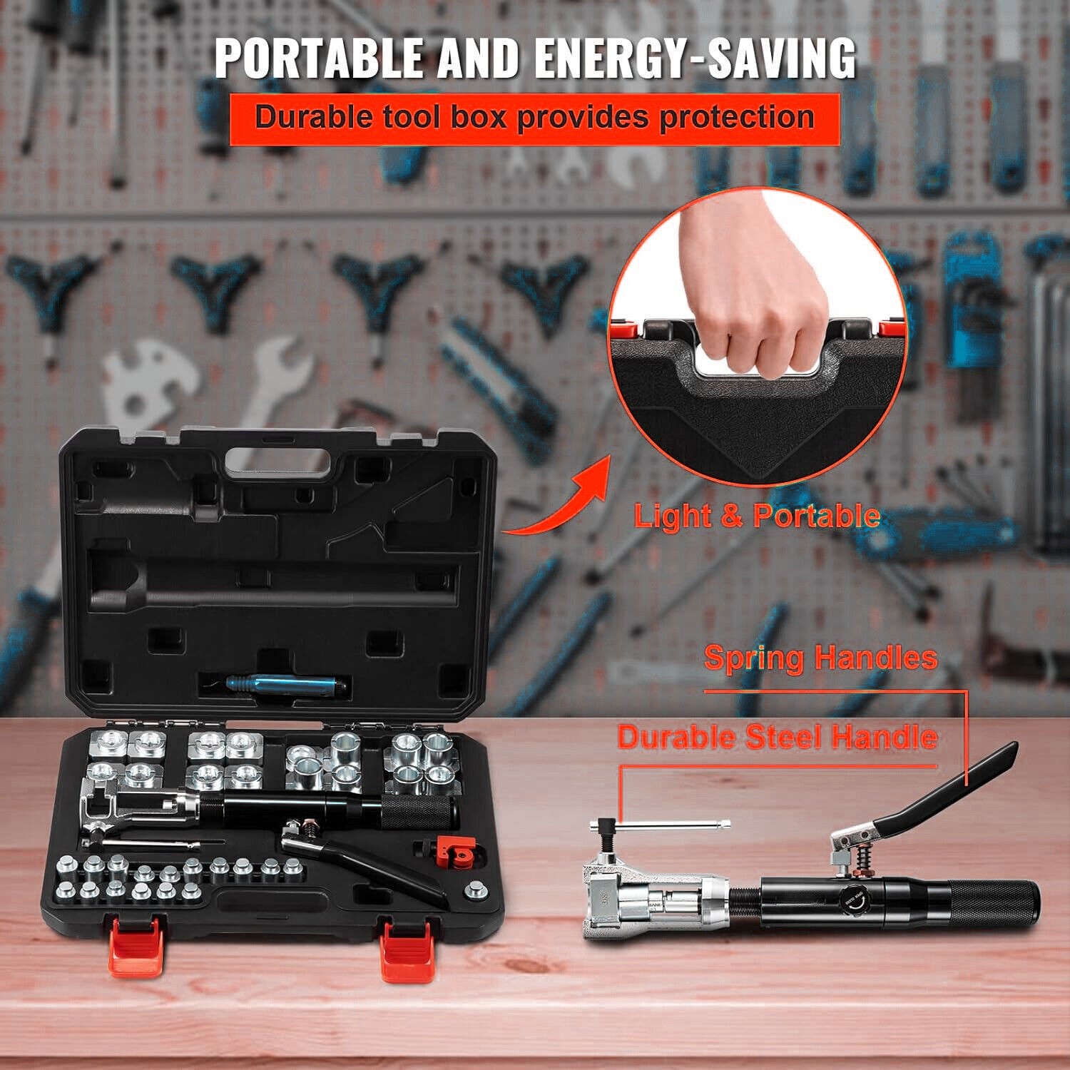 Hydraulic Brake Line Flaring Tool Kits, 45° Double Flaring Toolsfor 3/16″-1/2″