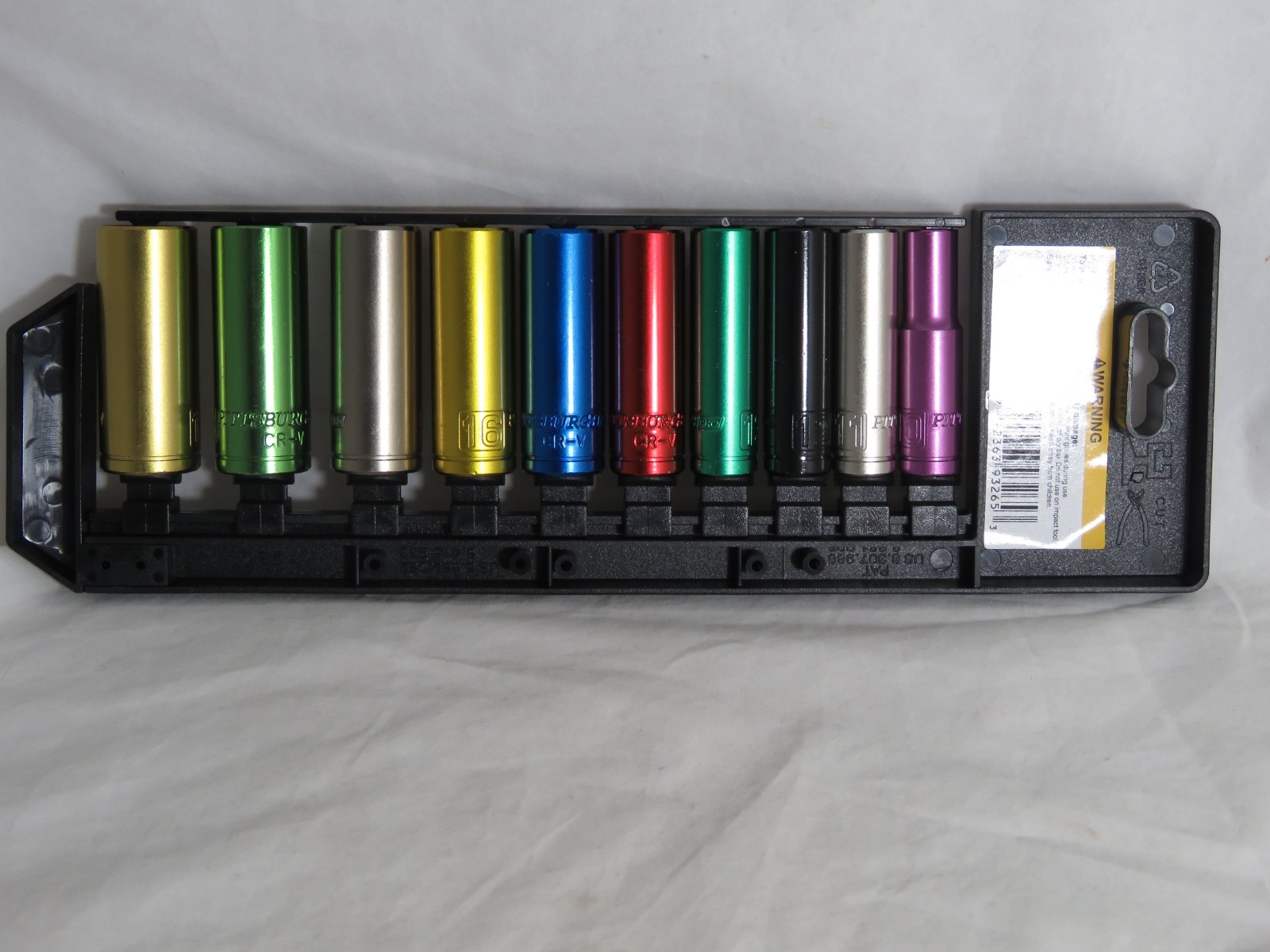 Pittsburg Pro 10 PC 3/8″ Drive Deep Wall Color Coded Metric Socket Set