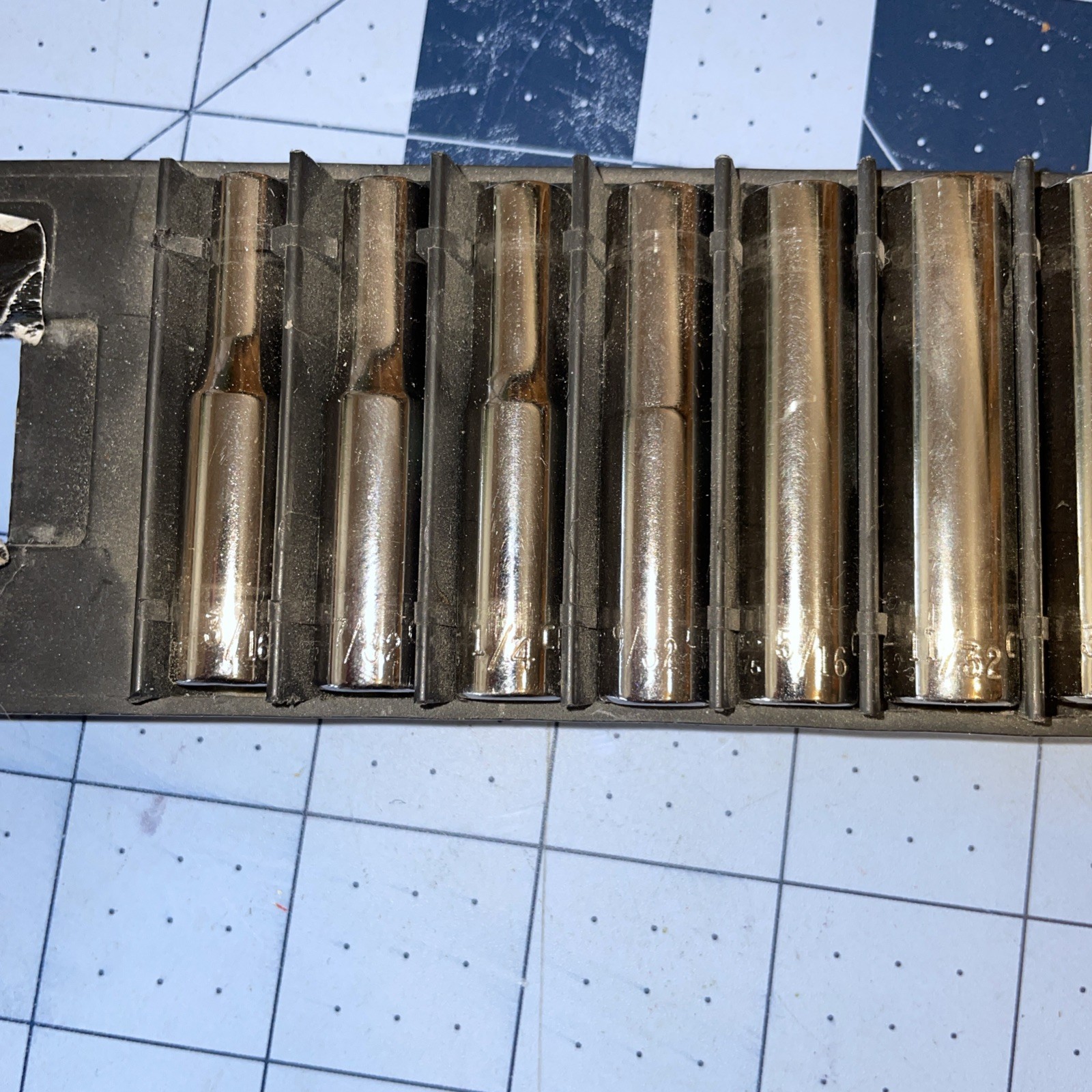 Craftsman USA 934434 1/4 Drive 6pt Deep SAE Sockets G 1 Series with OEM Read