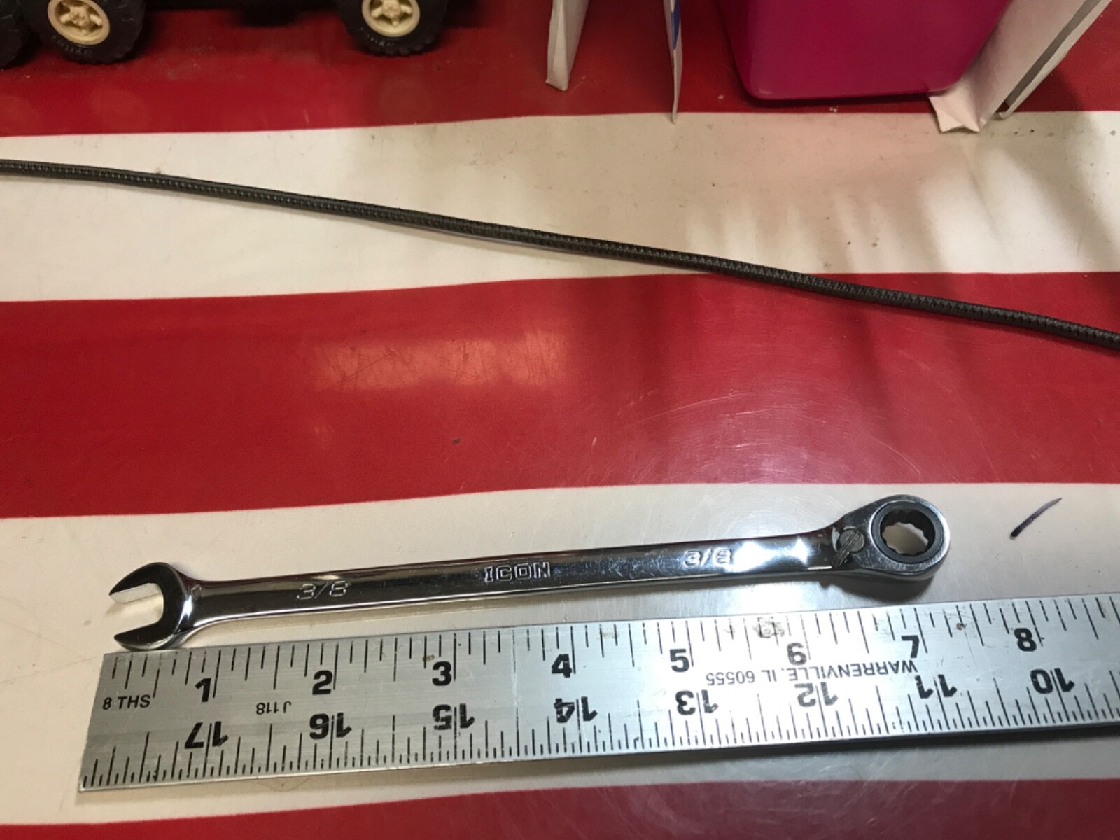 Icon tools wrench ratcheting 3/8” WRS38 7-1/2” long CCC