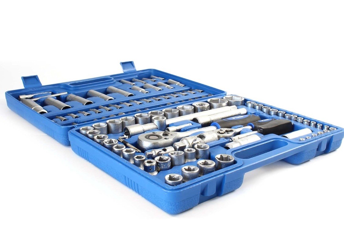 108Pcs Ratchet Wrench Socket Set 1/4″to 1/2″ Car Repair Tool Auto Mechanic Kit