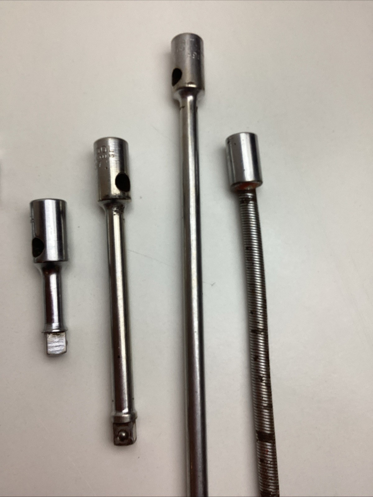 6 Pc BRITOOL 3/8”Drive Assortment. 4 Extensions. Ratchet. T Bar. Breaker Bar