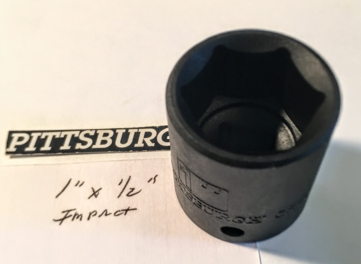Pittsburgh 1″ x 1/2″ Impact Socket 6 Pt Free USA Shipping