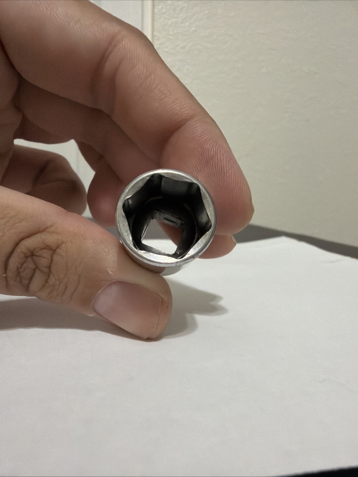 Snap On Tools FS201 3/8 Dr 6Pt SAE 5/8 Flank Dr Shallow Chrome Socket USA