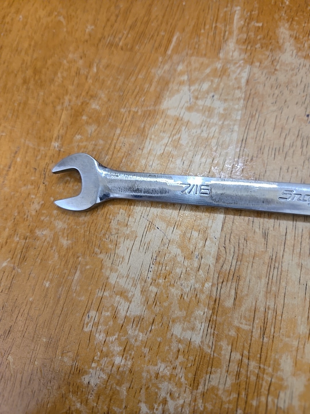 Snap On 7/16″-1/2″ Chrome Low Torque Slime Line Open End Wrench LTA1416