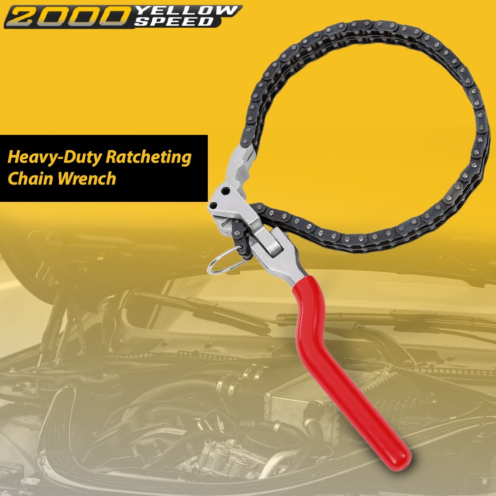 Heavy-Duty Ratcheting Chain Wrench Oil Filter Change Pipe Fittings 60-160mm