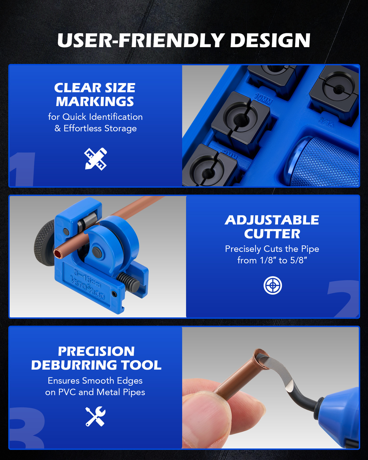 OMT Hydraulic Flaring Tool Kit Brake Fuel Line Flaring Tool with Dies & Adapters