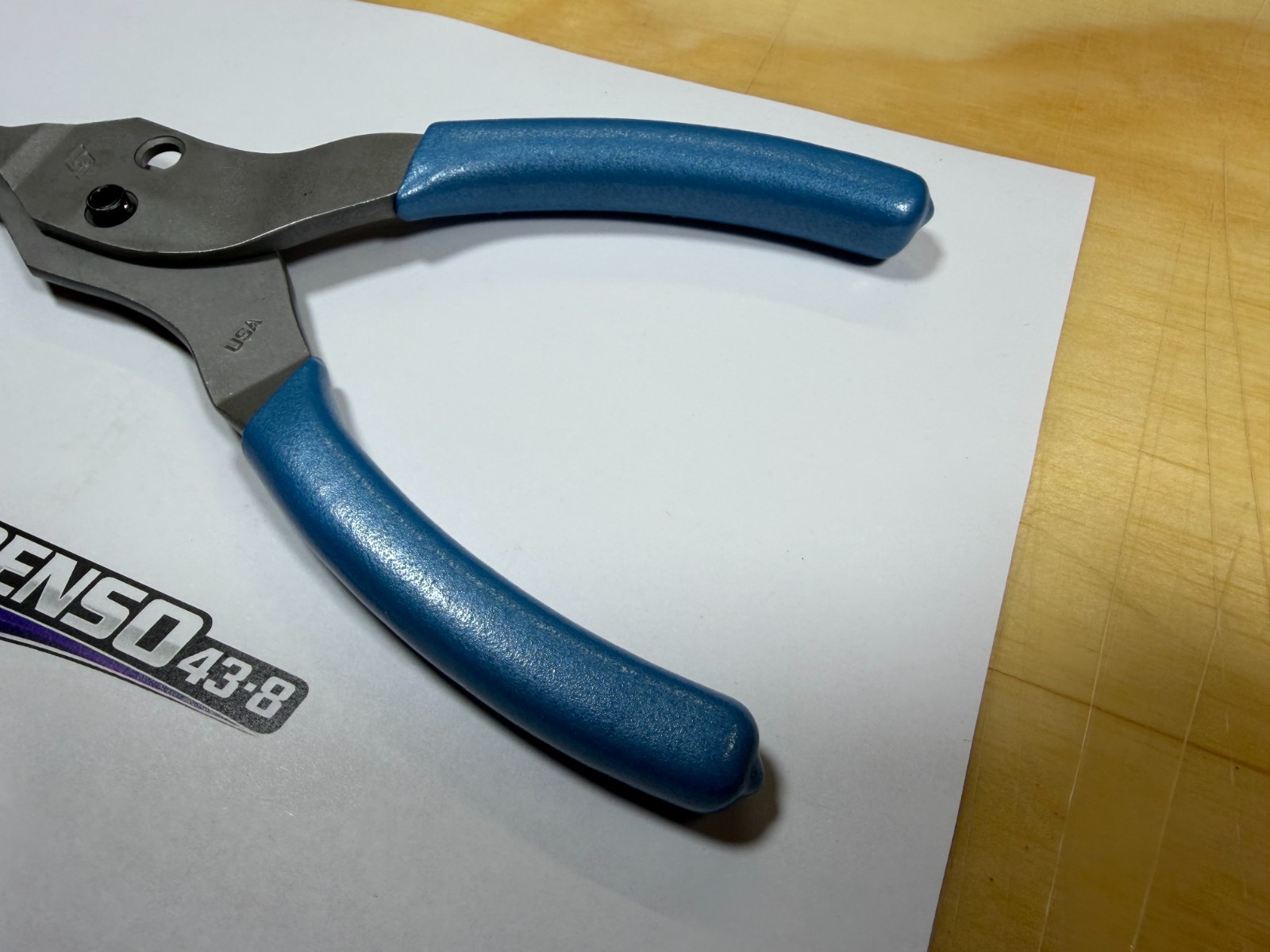 Snap-on Tools USA NEW PEARL BLUE Straight Tip .090 Snap Ring Pliers SRPCR9000PB