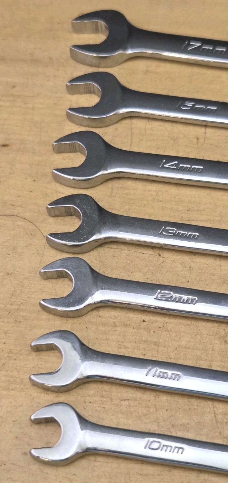 New Snap On SOEXM707 – 7 Pc 12 Pt Flank Drive Plus Combination Wrench Set