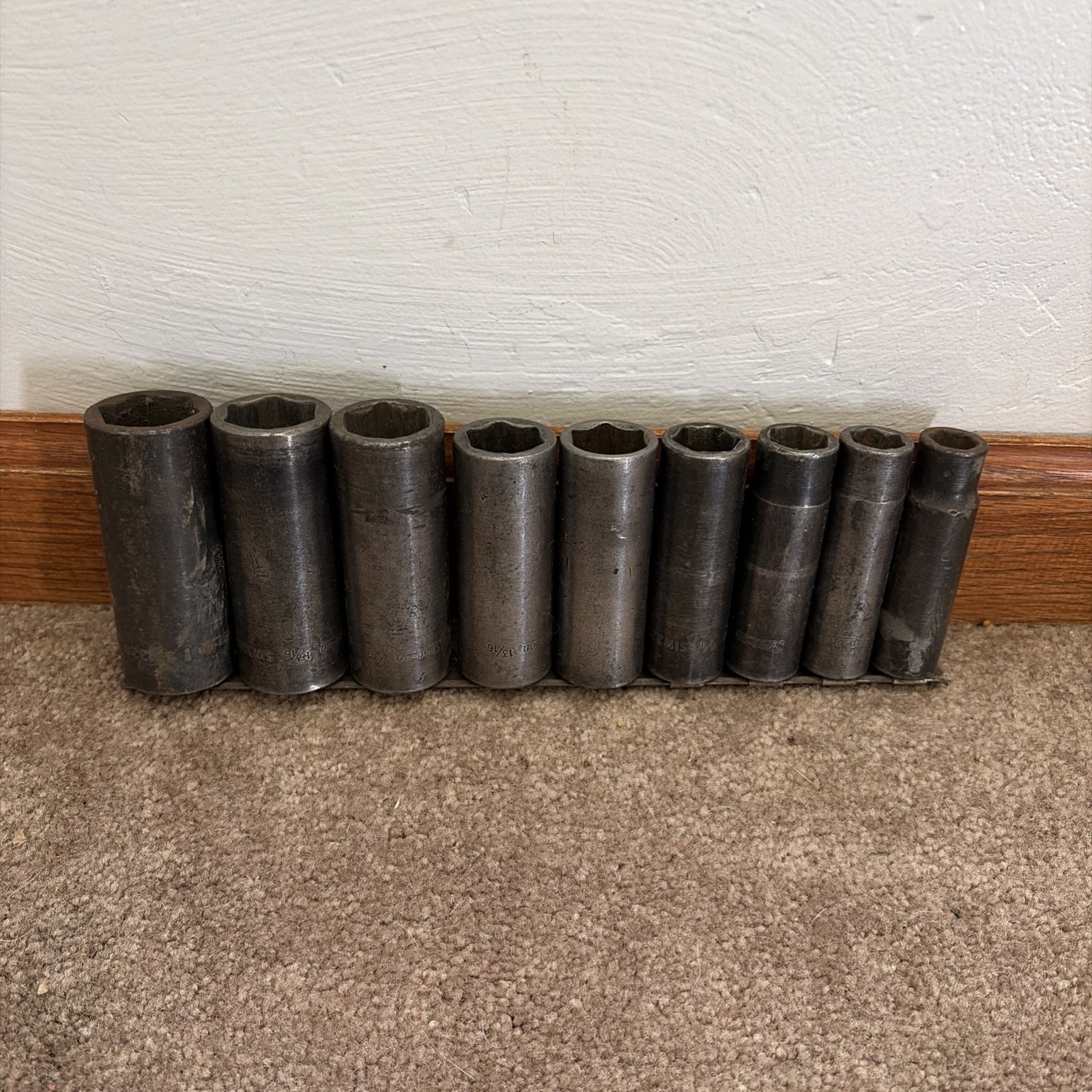 Snap On Tools SAE Deep Impact Socket Set 1/2″ Drive 6pt 9pc 1/2″ to 1″ 309SIMYA