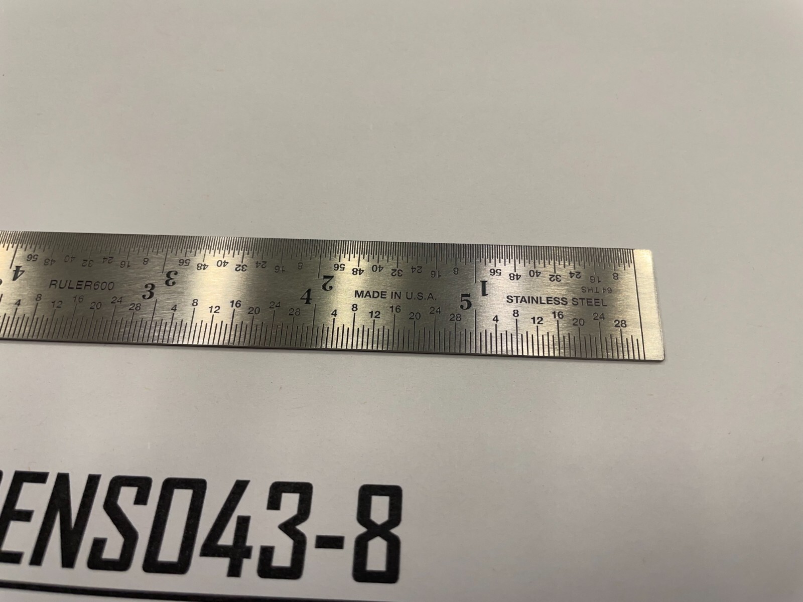 Snap-on Tools USA NEW 6″ Straight Edge 1/32″ & 1/64″ Grad. Steel Ruler RULER600