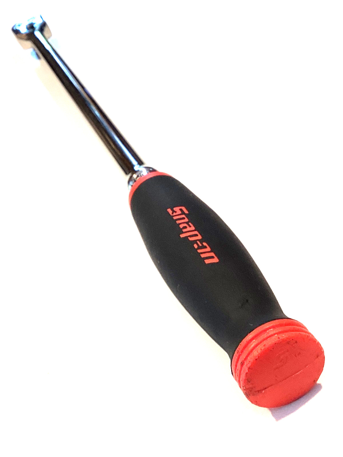 Snap On USA 3/8” Drive Extra Long RED Soft Grip Chrome Ratchet 19” FHLL80 NICE