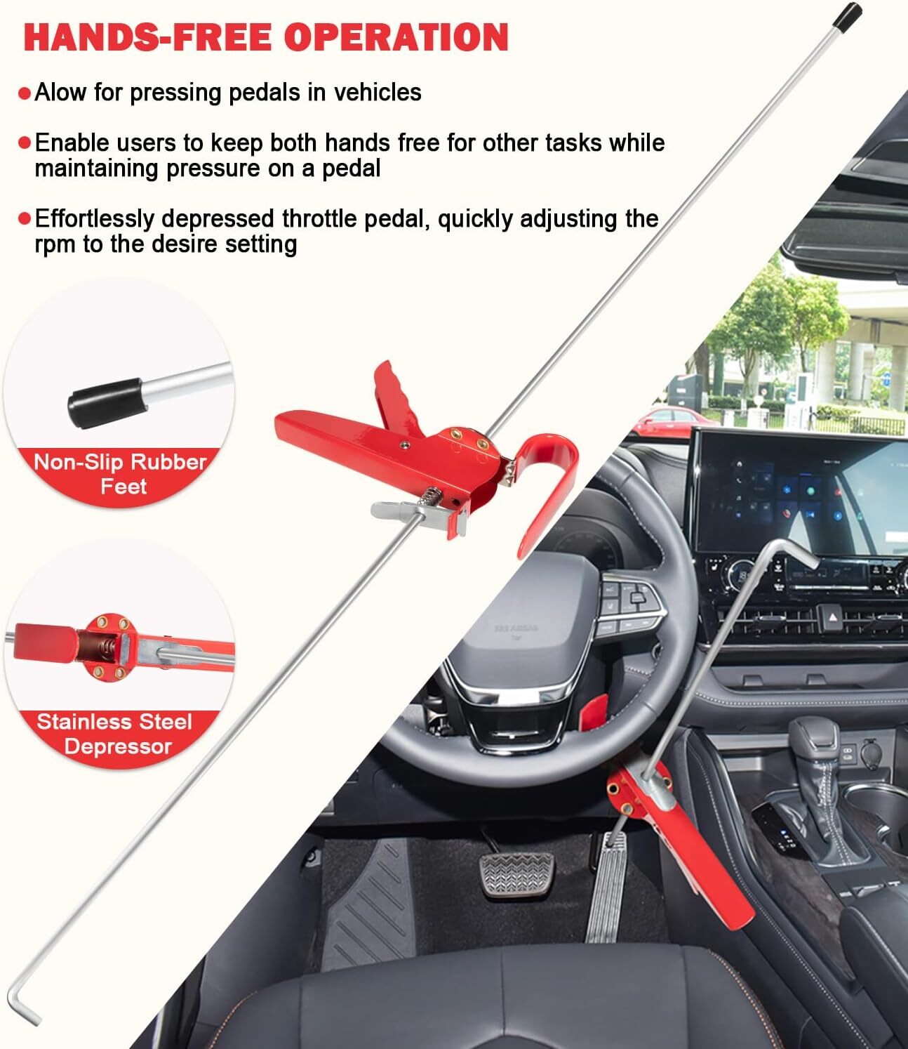 THE393 Pedal Depressor for Car Testing, Repairing & Auto Maintenance