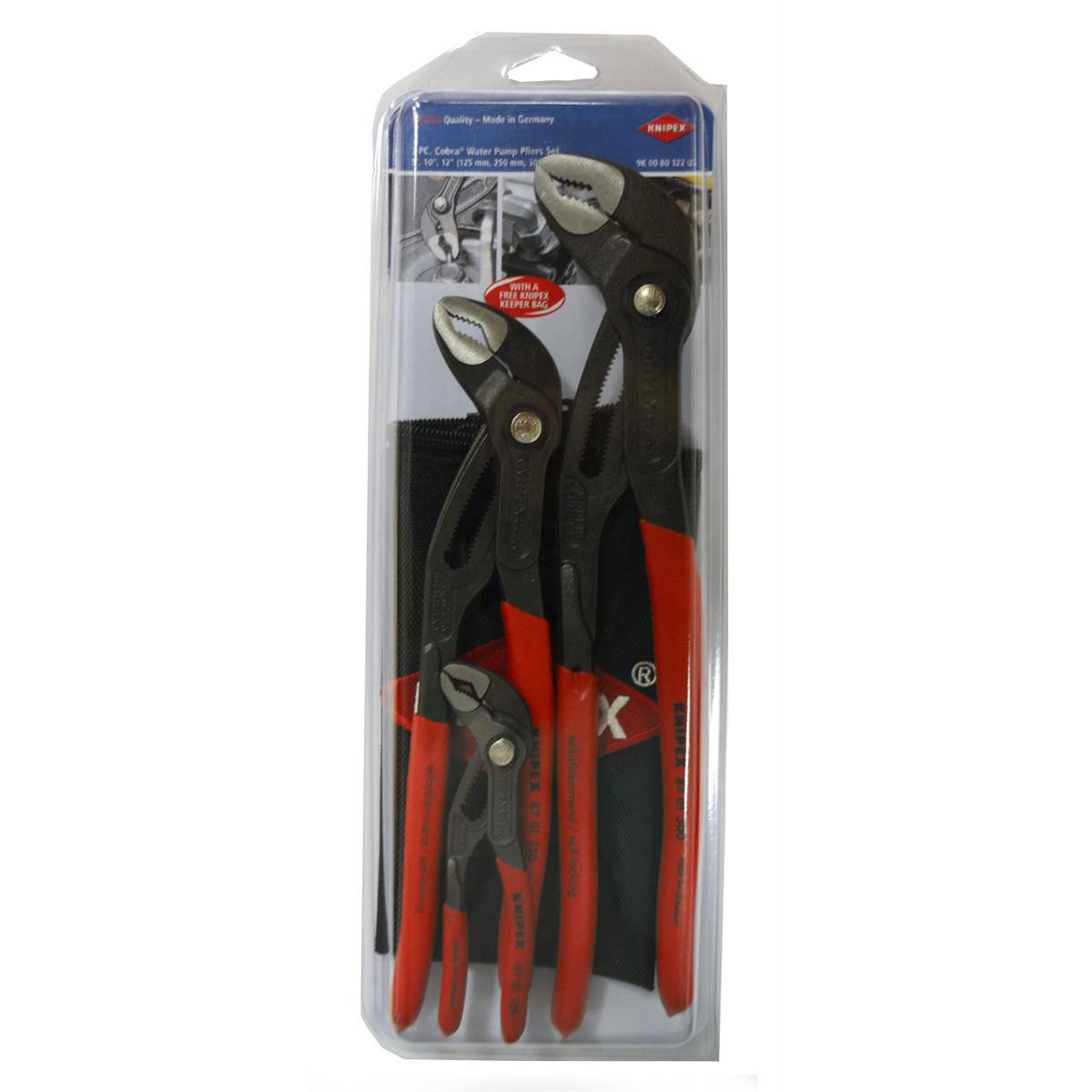 Knipex 9K0080122US 3-Piece Cobra Water Pump Plier Set