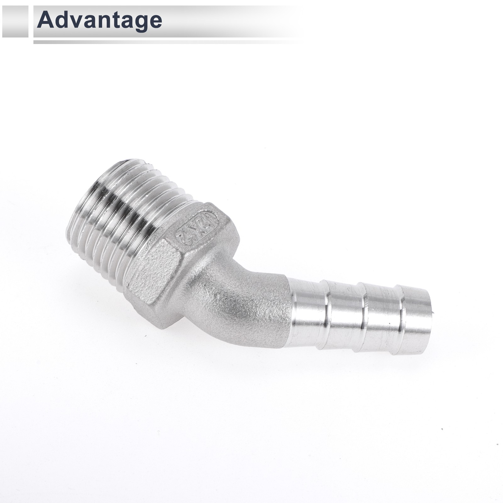 15/32″ OD 1/2″ Beard Fittings for BSPT 45° Beard Elbow with 2 Ties