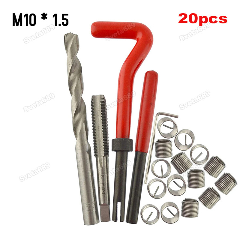 Car Metric Thread Repair Insert Kit M5/M6/M8/M10/M12 Helicoil Car Pro Coil Tool