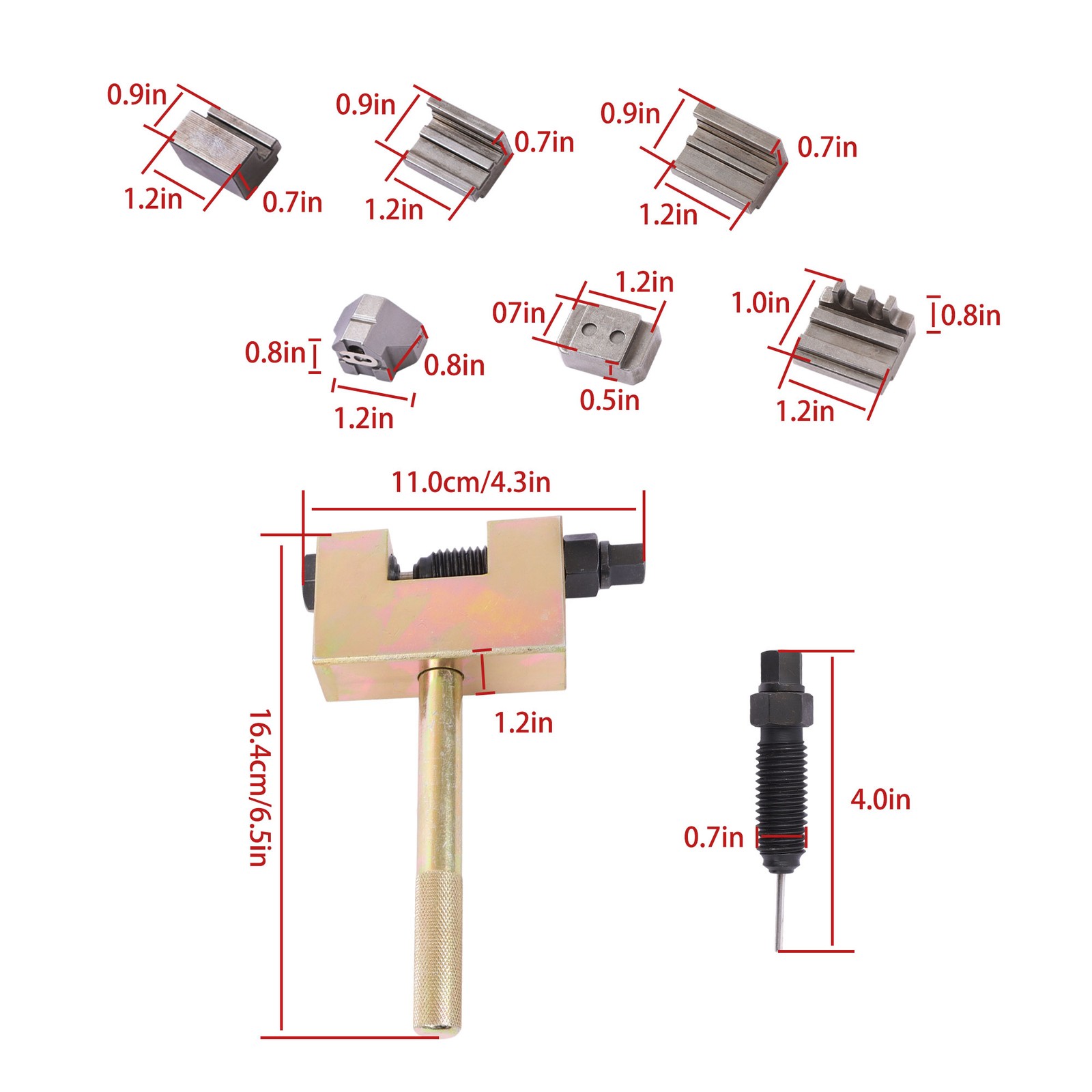 Engine Camshaft Timing Chain Rivet Tool Kit For Mercedes Benz M271 M272 M273 274