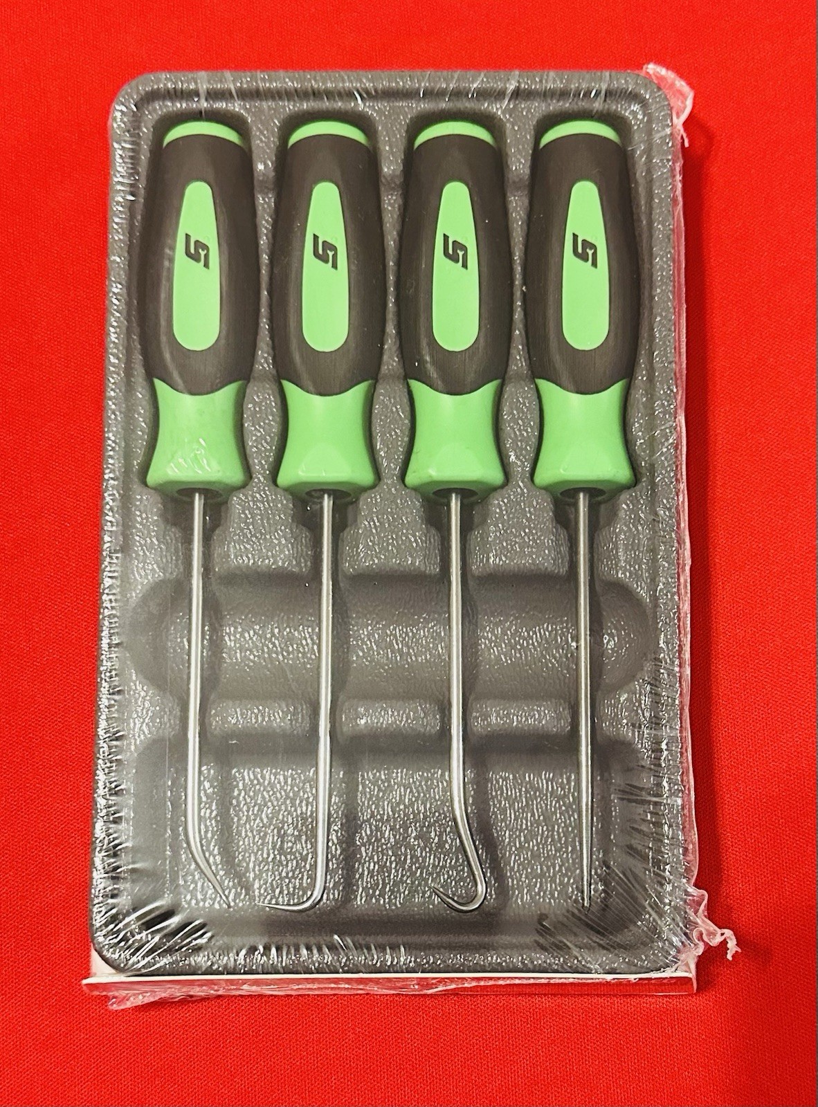 Snap On Tools Mini Soft Grip Pic 4 Pieces Set Green New