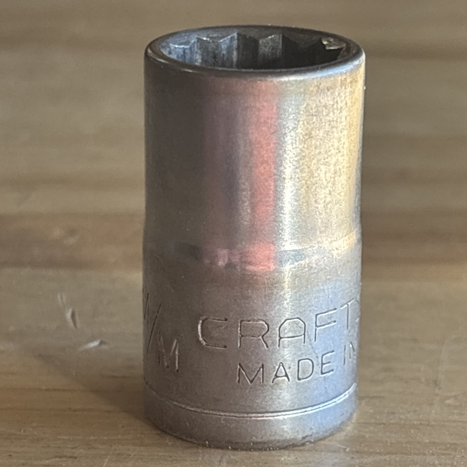 Craftsman 15mm Shallow Socket 1/2″ Drive 12 Point V Series 44236 USA