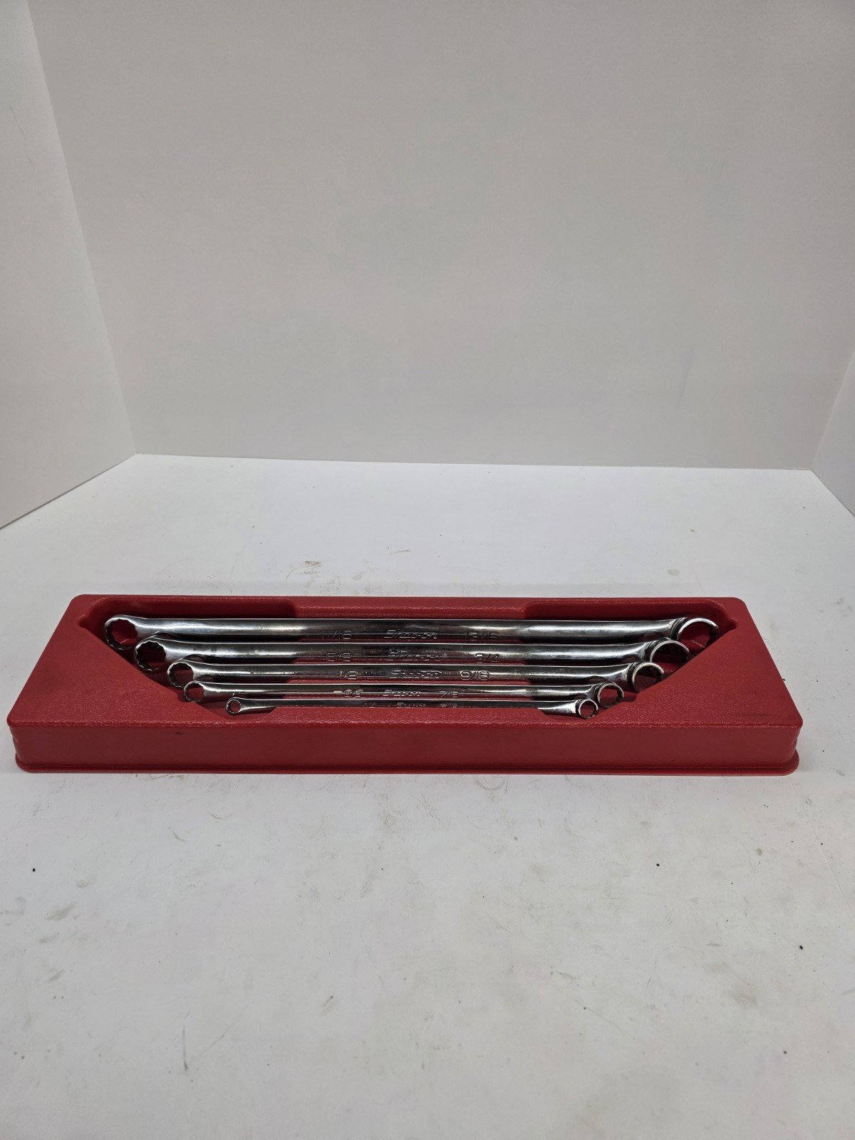 Snap-on Tools 5pc SAE 1/4- 13/16 0° Box End Wrench Set XDHF605 Used Usa