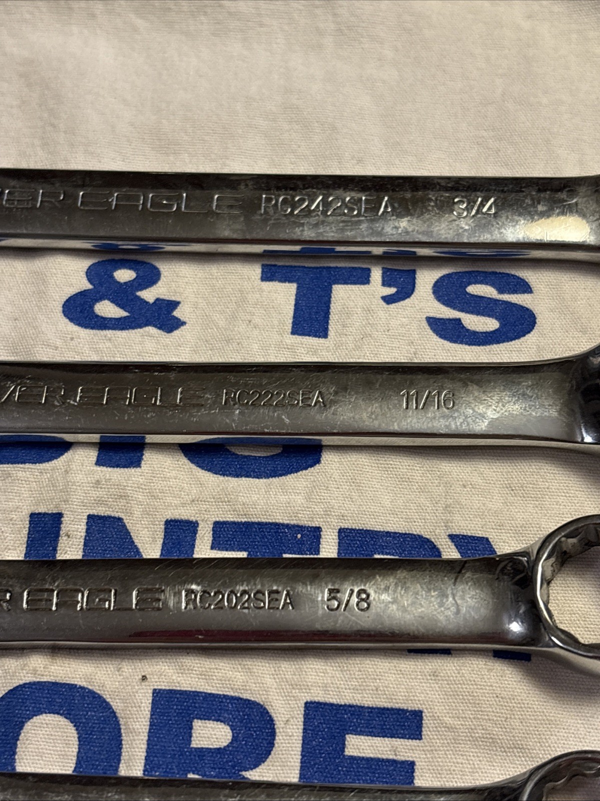 Silver Eagle 5pc SAE 12pt Combination Wrench Set 3/8″ – 3/4″ RC***SEA