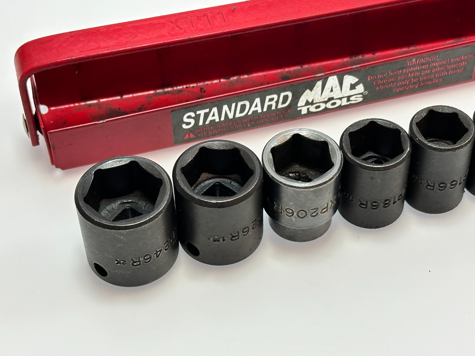 Mac Tools USA 8pc 3/8” Drive 6 Point Impact Socket Set, SAE 5/16” – 3/4”