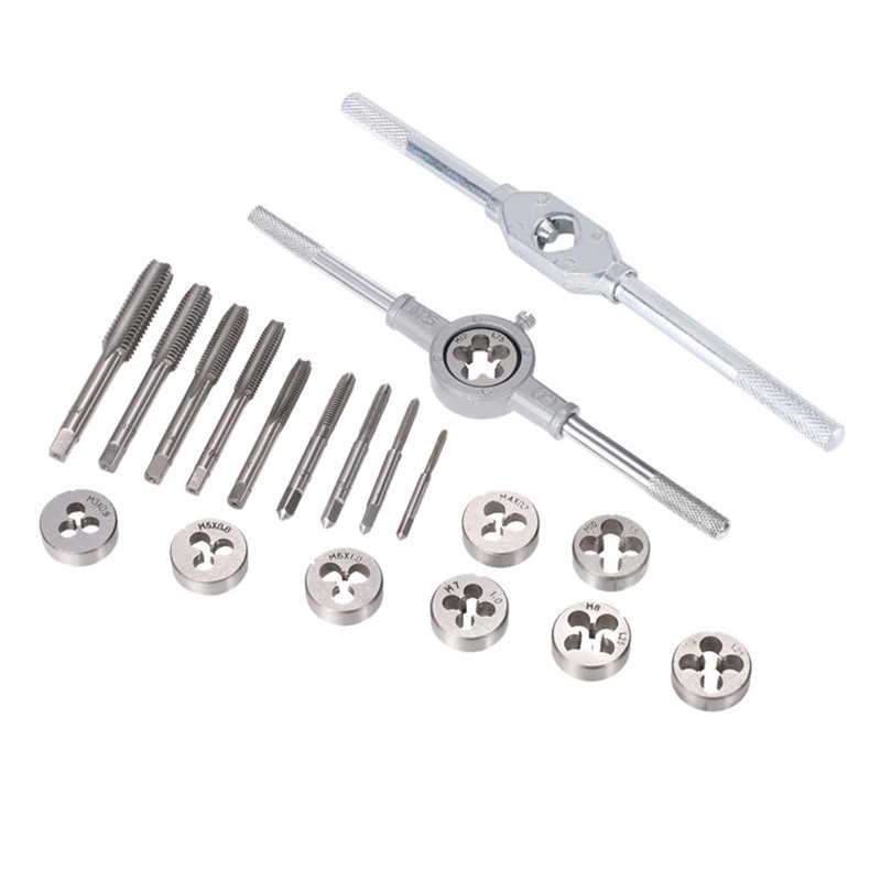 20Pcs Car Alloy Steel Taps Die Wrench Repair Metal Screw Thread Plugs Set Tool