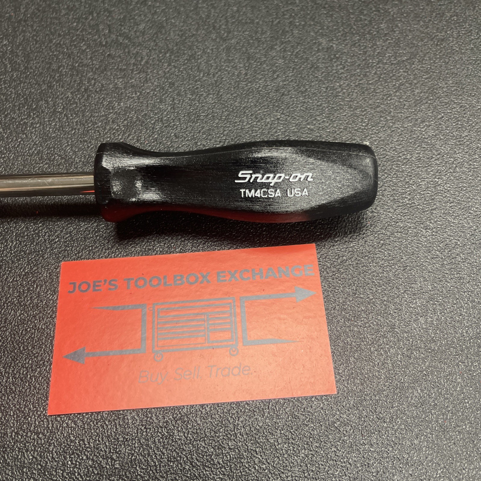 Snap-on Tools USA NEW BLACK Hard Handle 1/4″ Standard Shank Driver TM4CSA