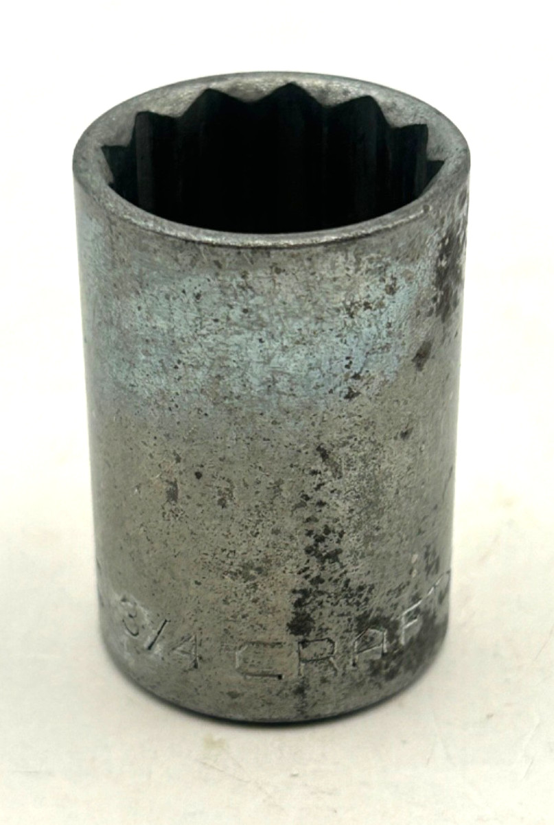 Craftsman SAE Socket Lot 7/16 1/2 11/16 3/4 12 Point Mixed Sizes USA
