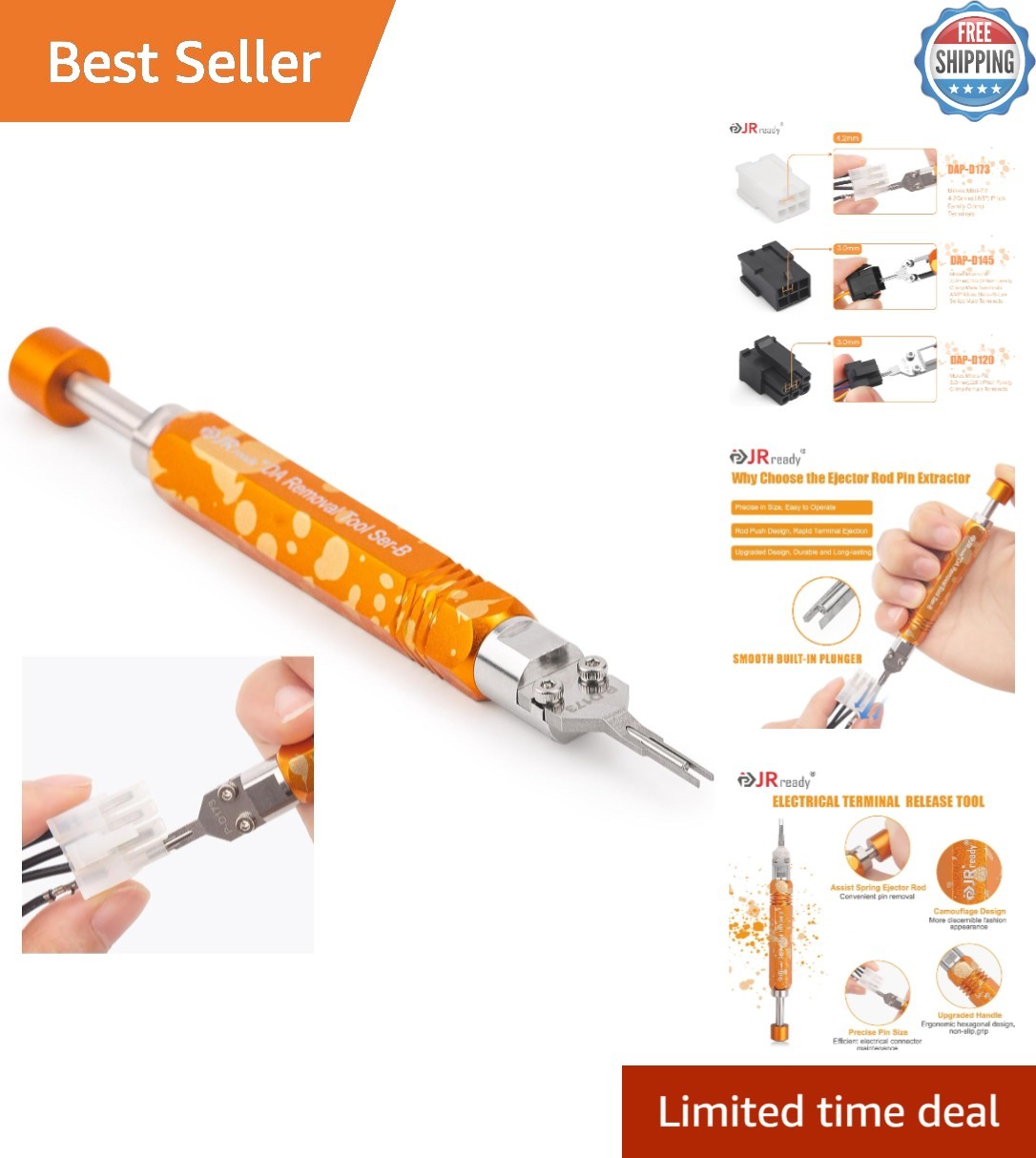 Compact Hand-Powered Molex Pin Extraction Tool for Technicians and DIY Users