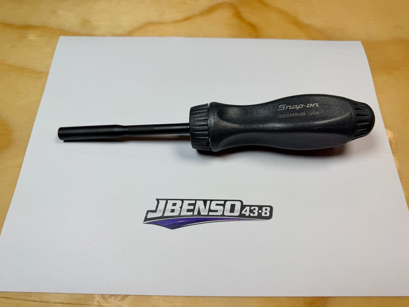 Snap-on Tools NEW DARK TITANIUM Ratcheting Screwdriver w/ Black Shaft SSDMR4BDT
