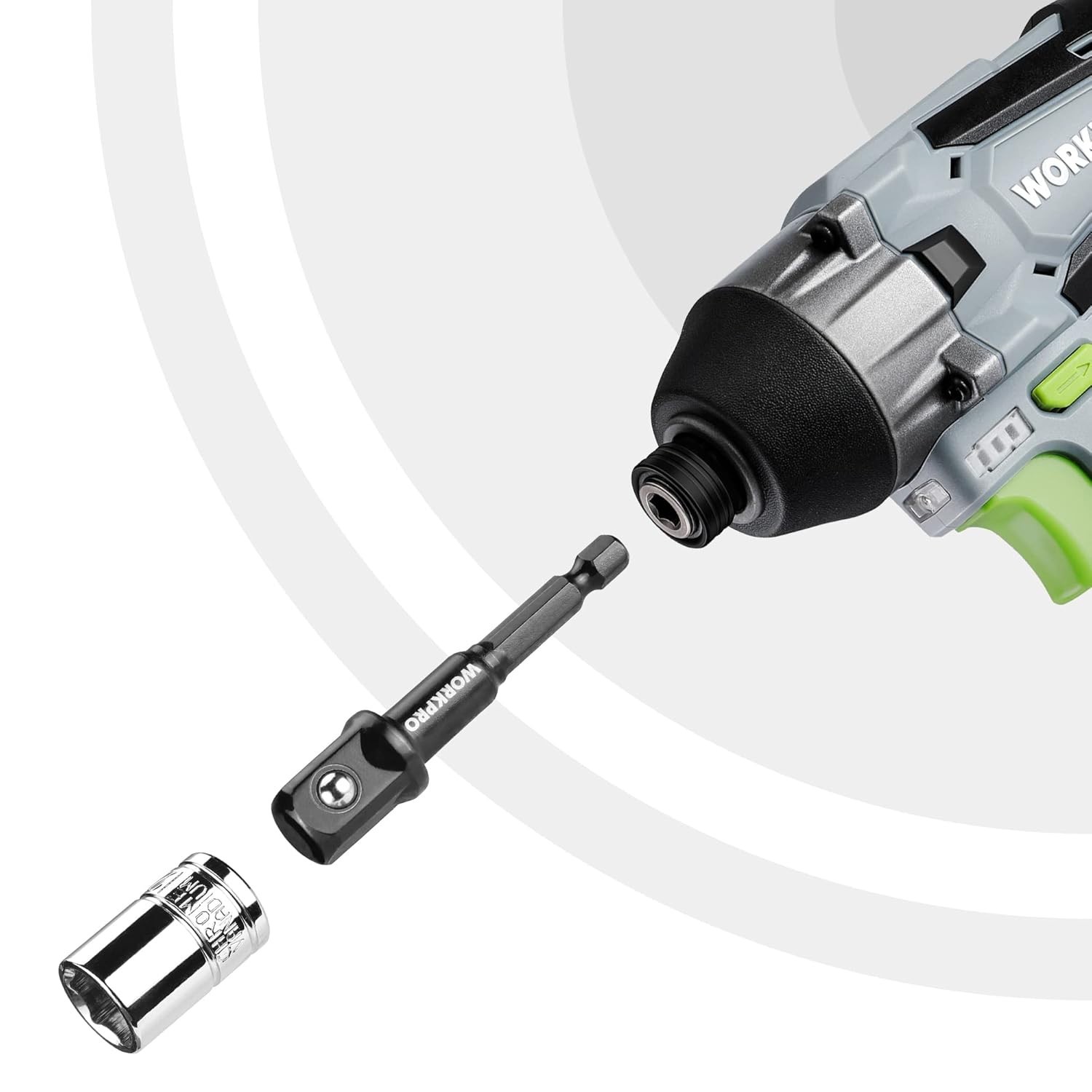 High-Strength 6-Piece Socket Adapter Set – Ideal for Drills & Impact Drivers
