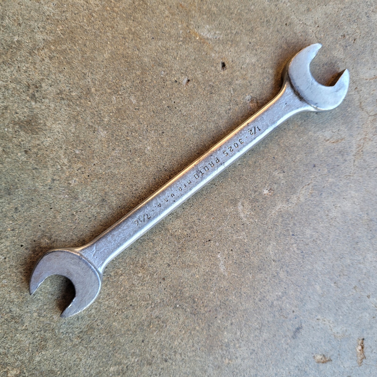 Proto Professional Tools 3025, 7/16″ x 1/2″ double open end Wrench USA Chrome