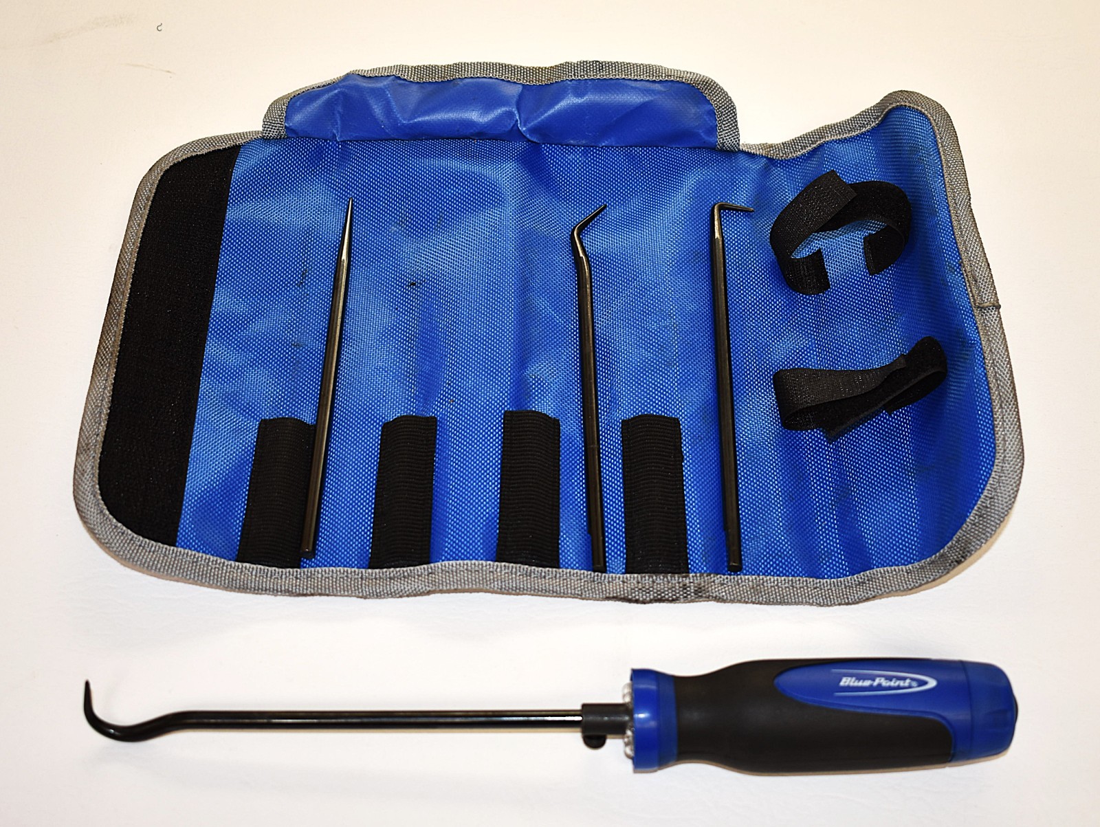 Blue Point by Snap On PSLRQC4LT 4 Piece Soft Grip LIGHTED Hook Pick Awl Set