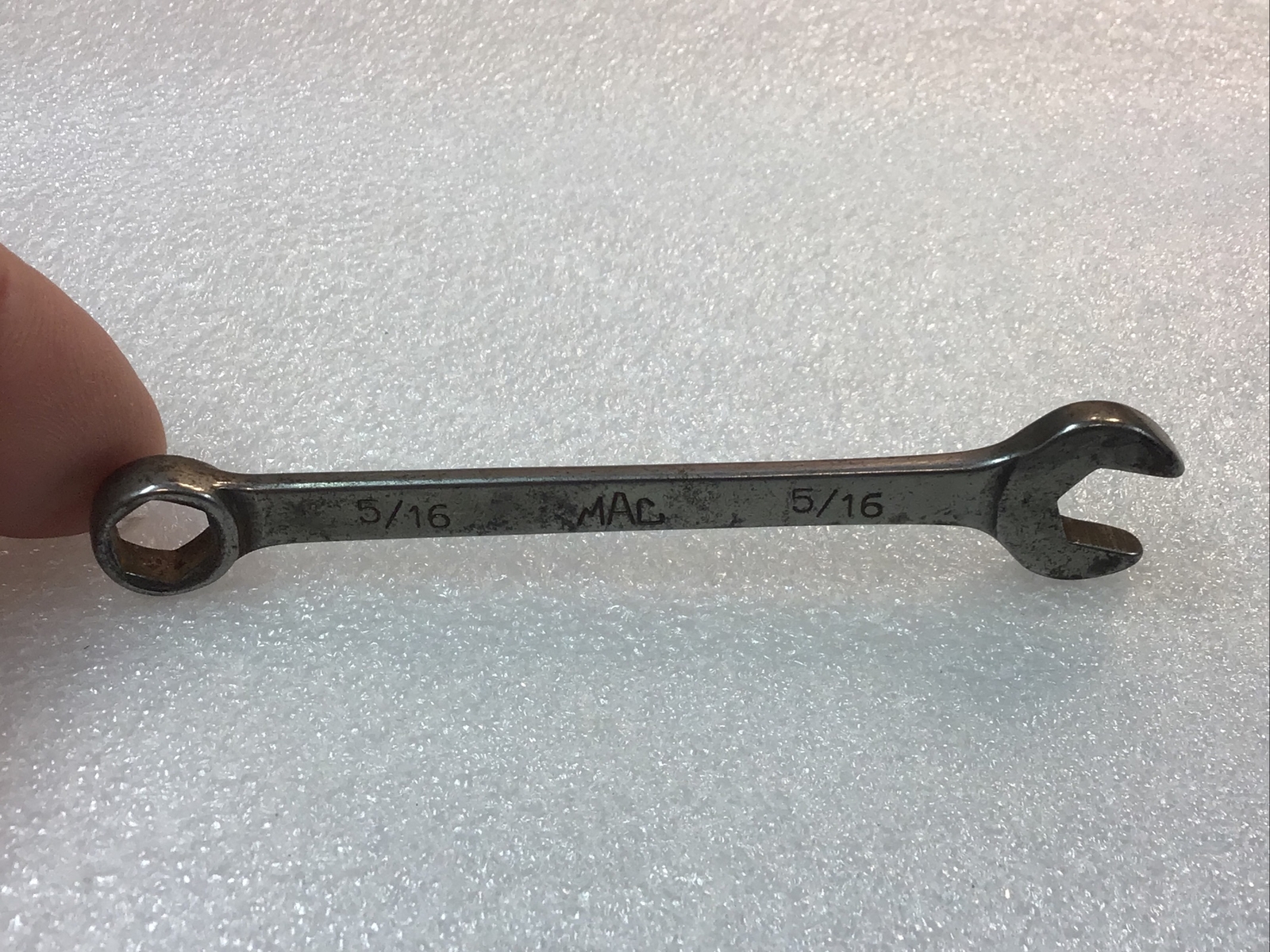 MAC TOOLS#CH10 – 5/16”, SAE, 6 PT., CHROME, SHORT, COMBINATION WRENCH-U.S.A-