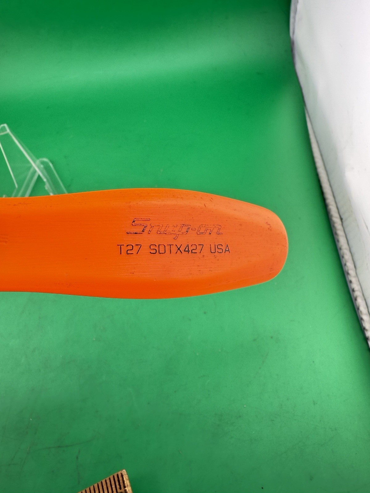 Snap On SDTX427 USA T27 TORX Hard Handle Orange Screwdriver SDTX427 Made In USA