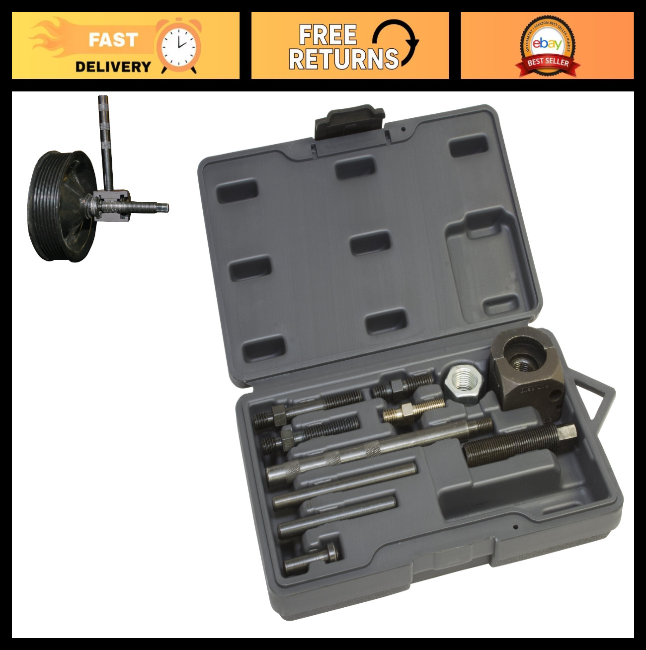 No Slip Pulley Puller Tool – Heavy Duty, Easy Grip, Automotive Repair Accessory