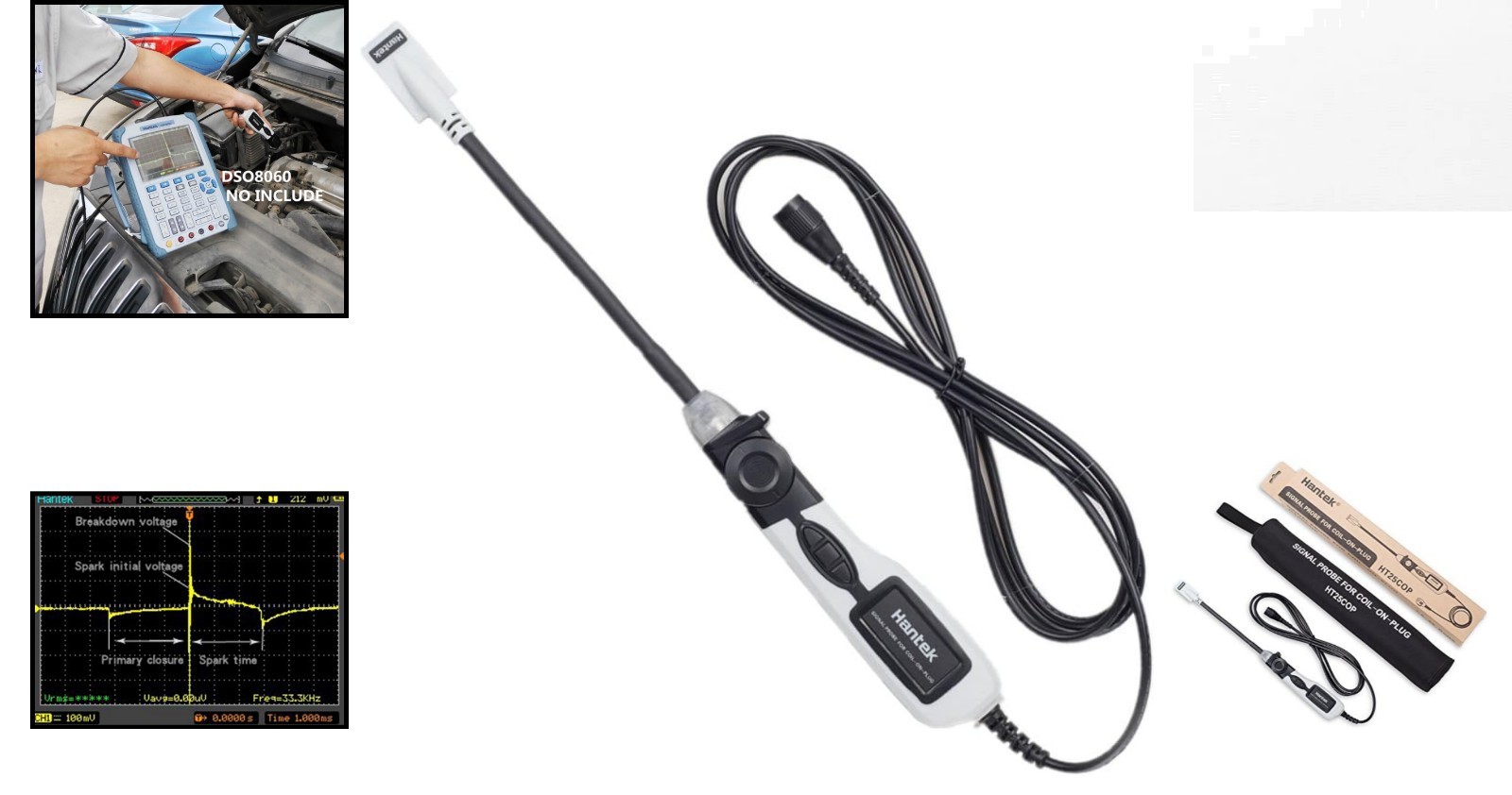 25cop Ignition Waveform Probe with LED and Ergonomic Design for Oscilloscopes