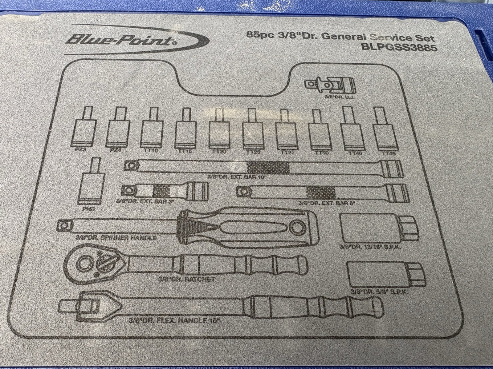 Blue Point 85pc 3/8 Drive General Service Set BLPGSS3885