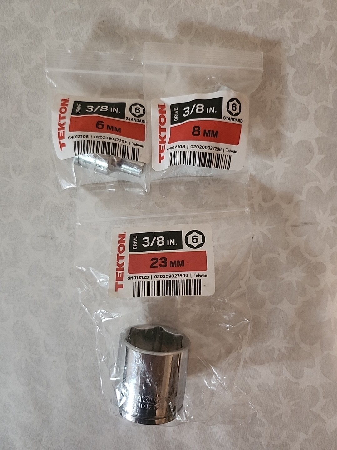 Tekton Individual 3/8” Drive Standard Metric Socket 6-point Choose From 6-23 mm