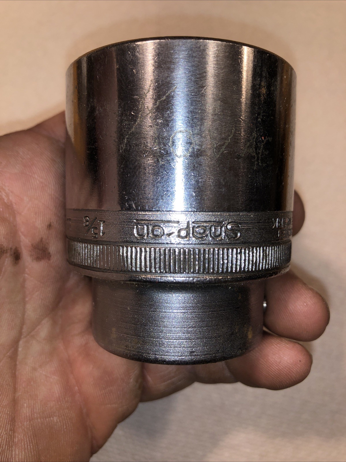 VTG Snap-On LDH-522 3/4” Drive 12 Point 1-5/8” Shallow SAE Chrome Socket SNAPON