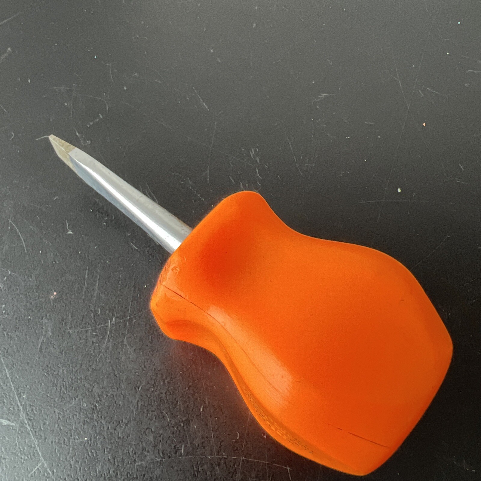 Orange Snap-on Tools SDD1 Flat Tip Stubby Handle Screwdriver USA