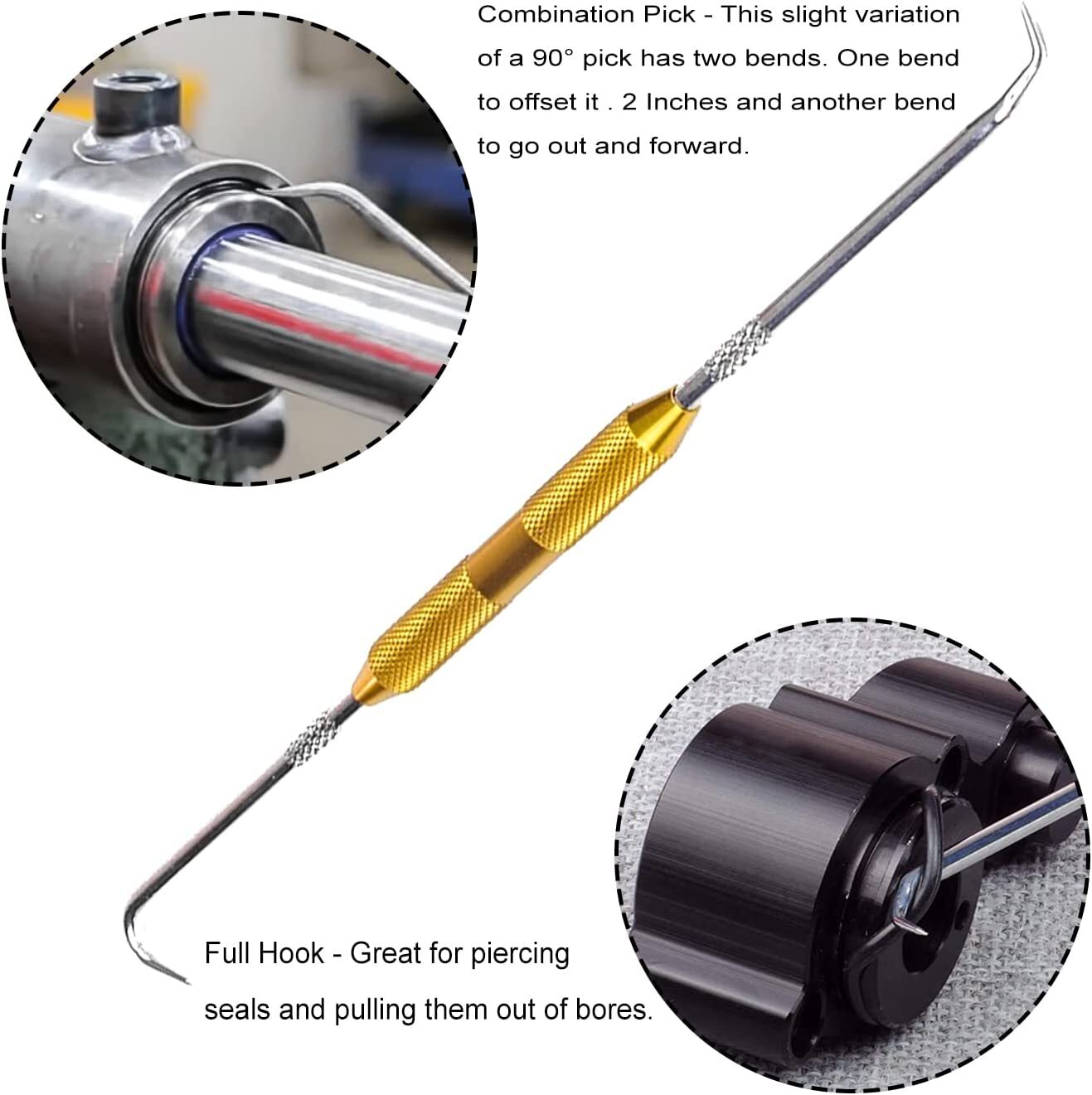 Rod Seal Install Set Hydraulic U-Cup Twistor Installation Tools Kits (6pcs/Set)