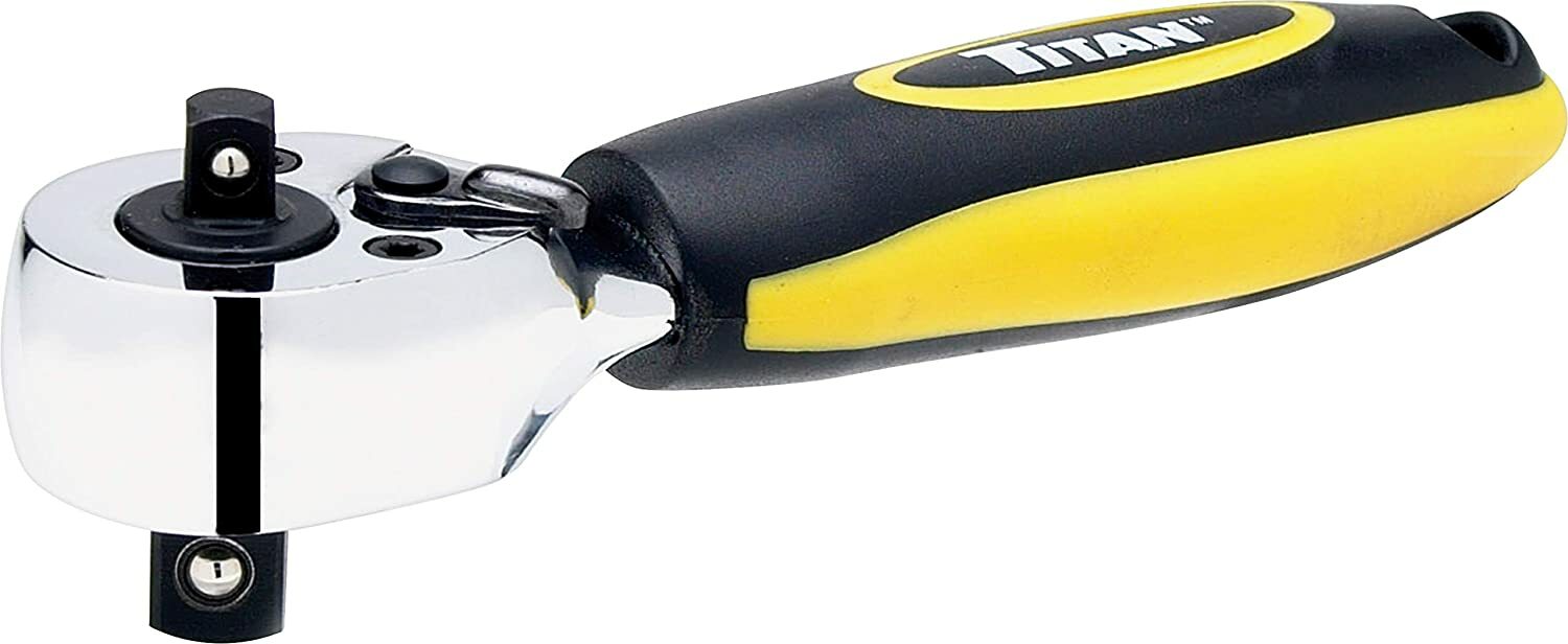 TITAN 11050 1/4″ & 3/8″ DRIVE DUAL HEAD STUBBY COMBINATION RATCHET