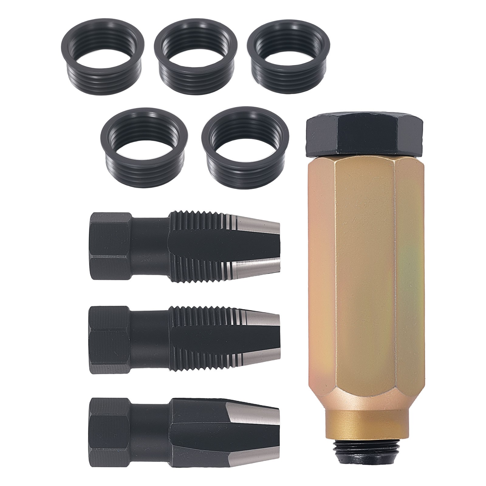 Oxygen Sensor Thread Repair Set M18 M20 1.5mm Tap Reamer 5 Inserts Tool