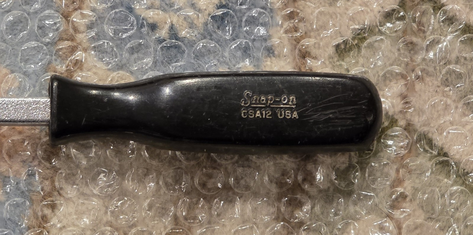 Snap-On ™ Tools Chrome Shaft Black Hard Plastic Handle 12″ Carbon Scraper CSA12