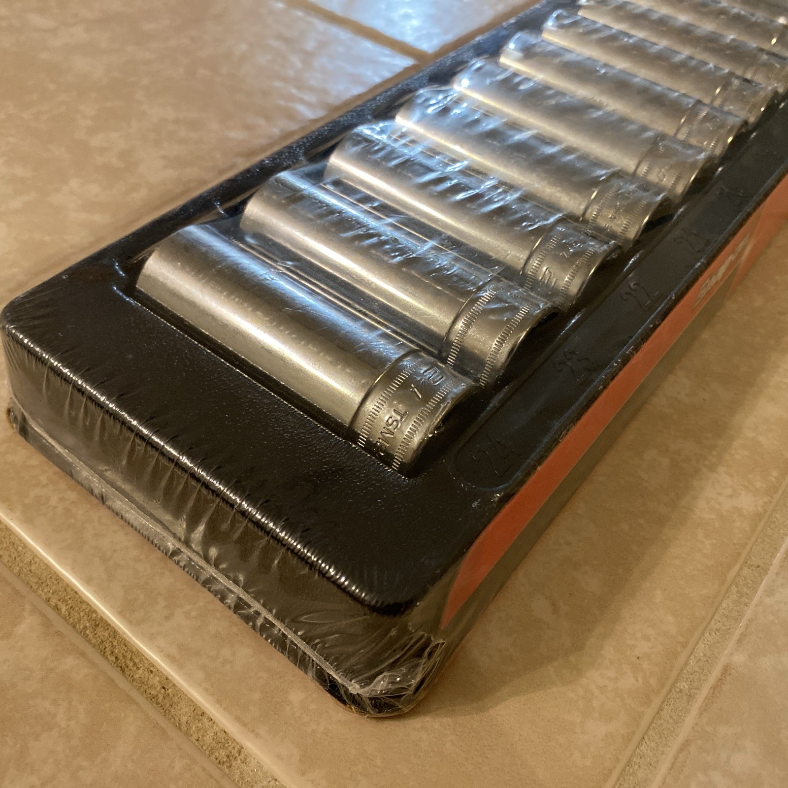 Snap On 1/2″ drive 6-point DEEP socket SET 12 thru 24 mm 313TSMYA SEALED