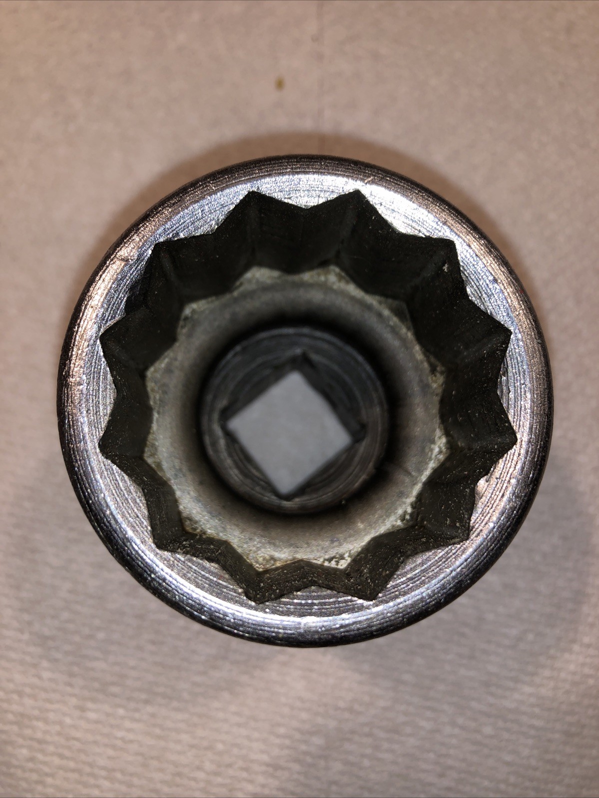 VTG Snap-On LDH-522 3/4” Drive 12 Point 1-5/8” Shallow SAE Chrome Socket SNAPON