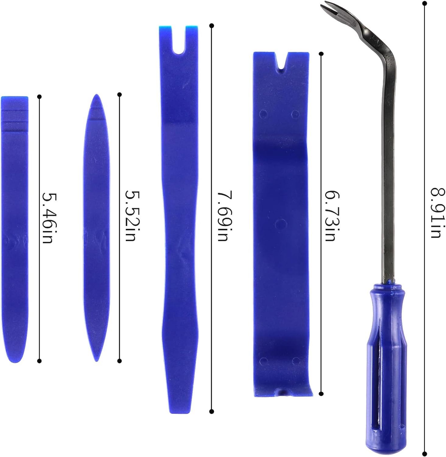 8PCS Car Trim Clip Upholstery Removal Tool Door Panel Fastener Pin Pliers Puller